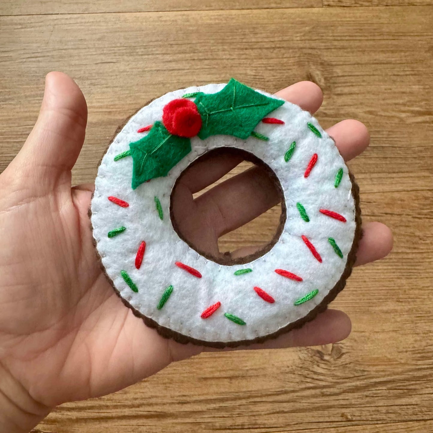 Christmas Felt Donut Pudding